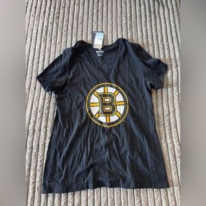 David Pastrnak Boston Bruins Women's Backer V-Neck short Sleeve T-Shirt - NWT